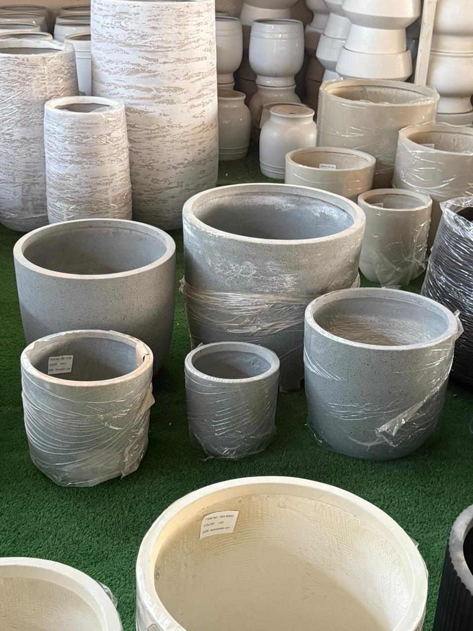 Designer Grey Fiber Pots XL Size