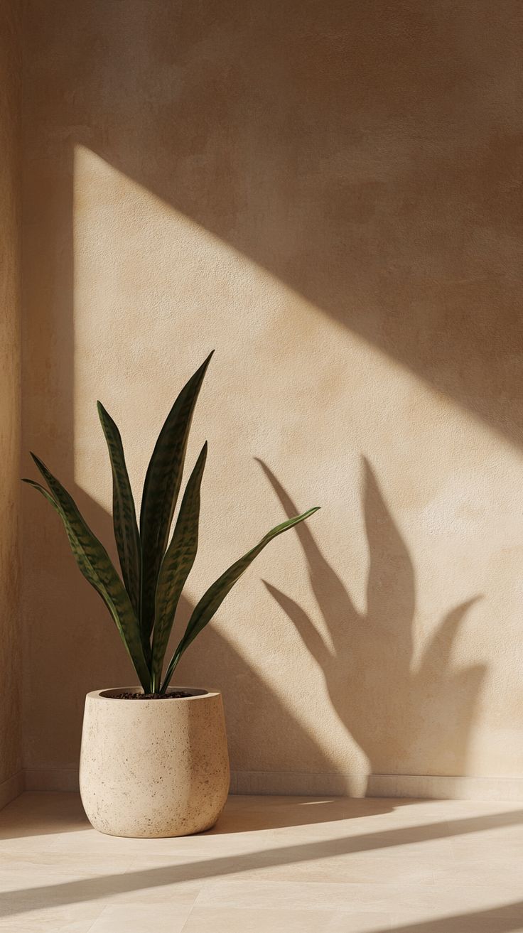 Snake Plant - Fiber Beige Pot
