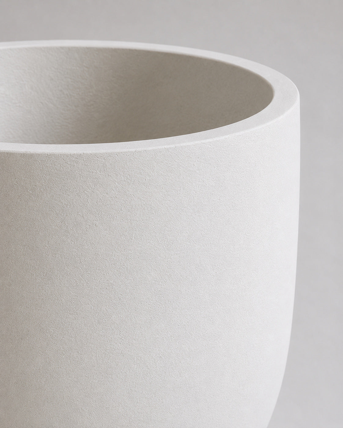 Sculpted White Fiber Clay Pots