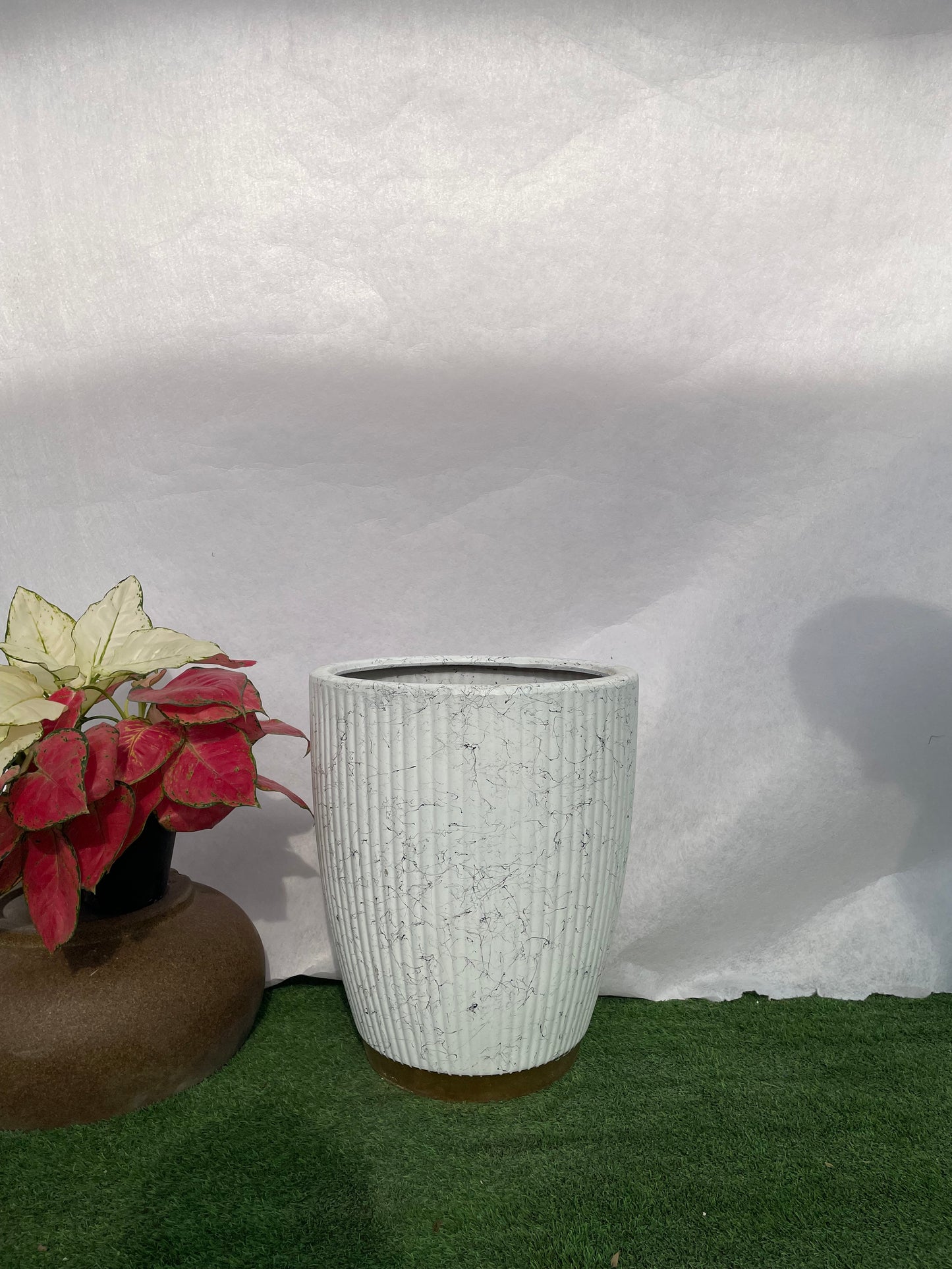 Large Marble Gold - Ceramic Pot