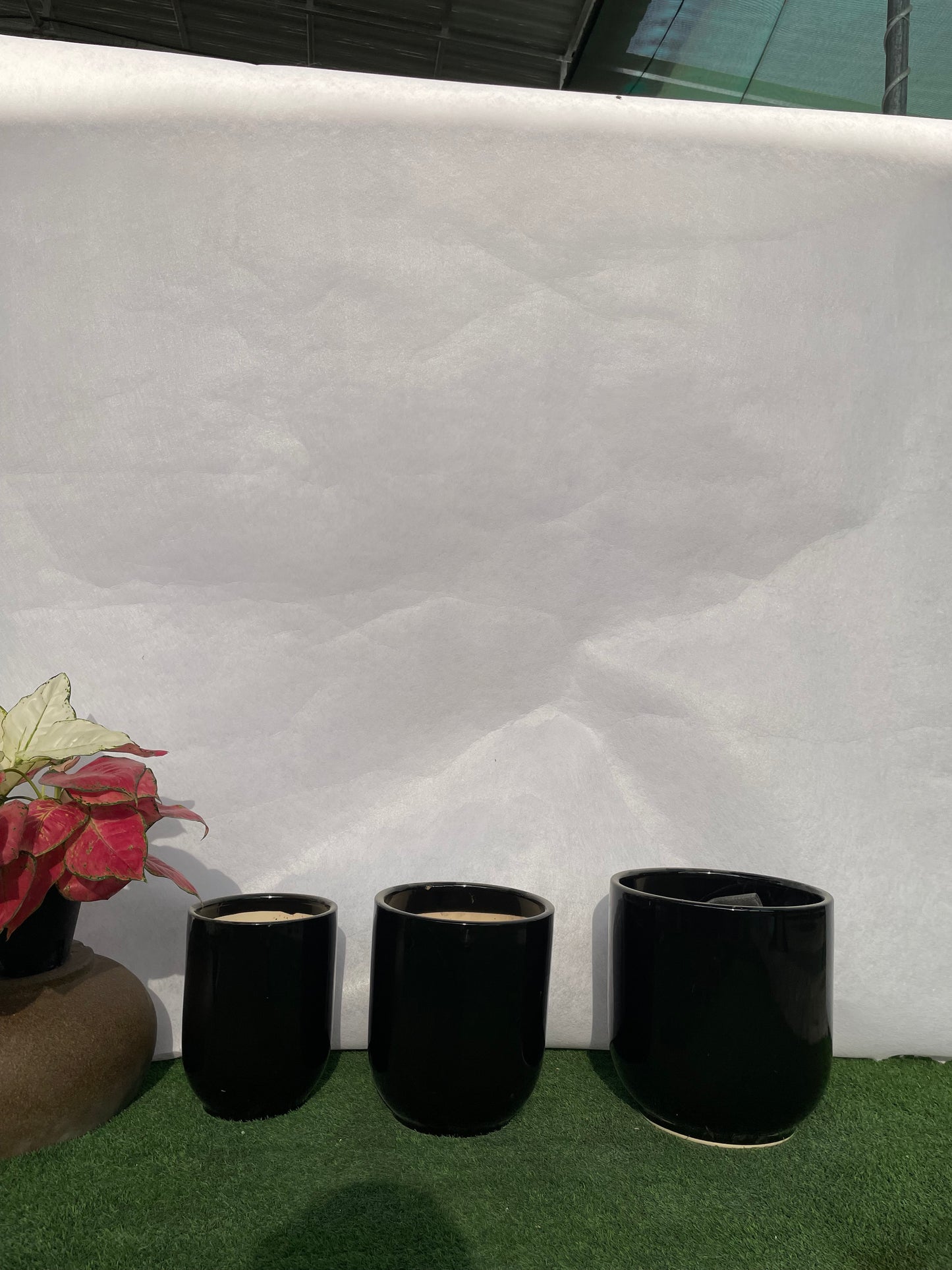 Black - Ceramic Pot Set of 3