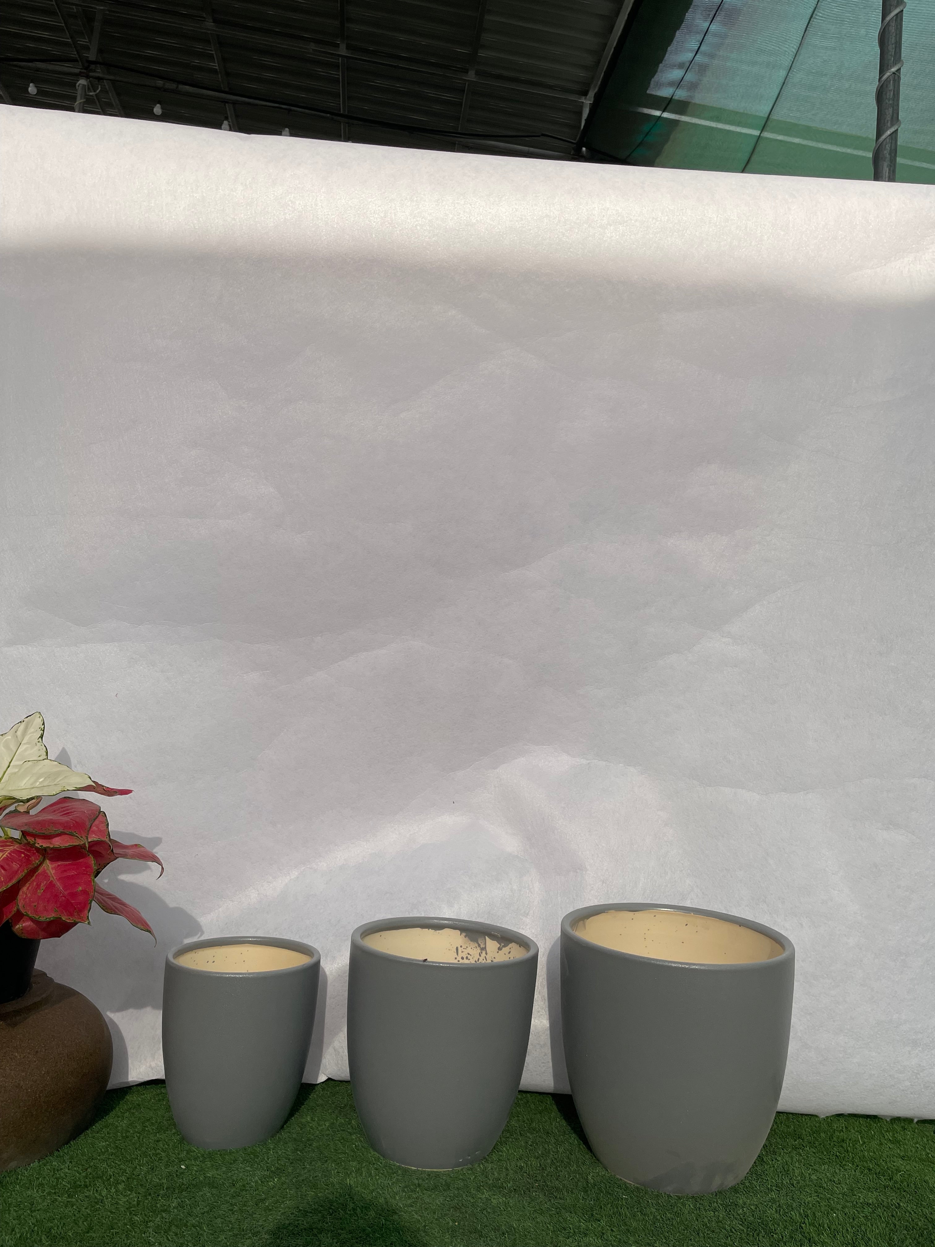 Grey - Ceramic Pot Set of Three