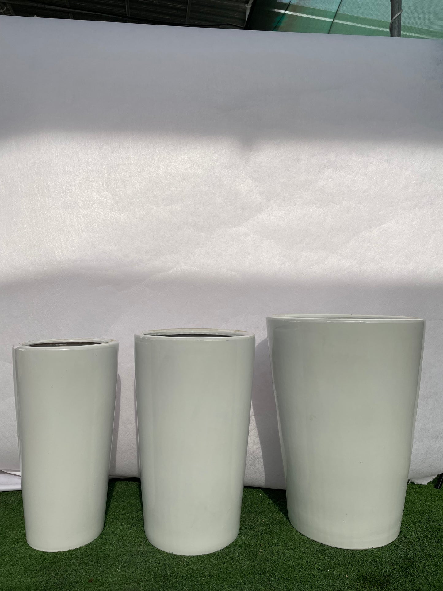 Long Ceramic Pots - Set of 3