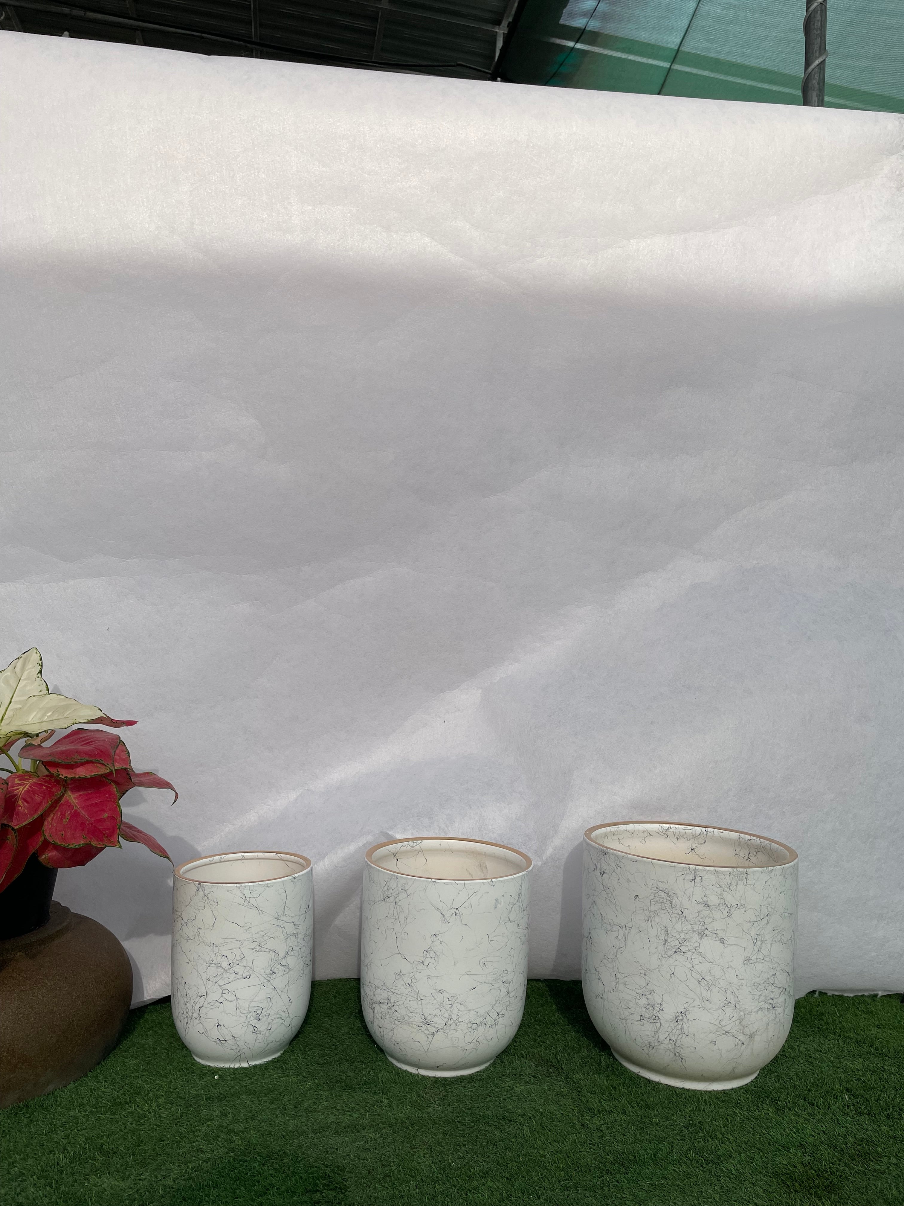 Marble Pot - Set of 3