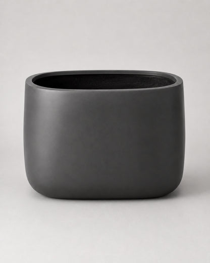 Matte Charcoal Fiber Clay Pots