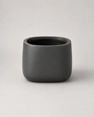 Matte Charcoal Fiber Clay Pots — Medium - 35cm(W) x 35cm(D) x 25cm(H) option