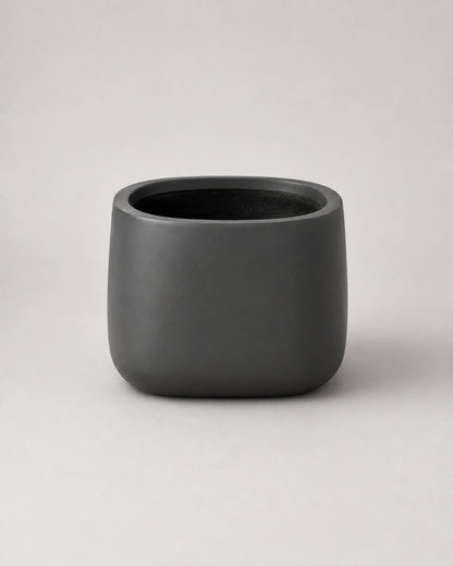 Matte Charcoal Fiber Clay Pots