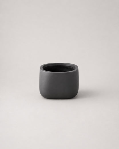 Matte Charcoal Fiber Clay Pots