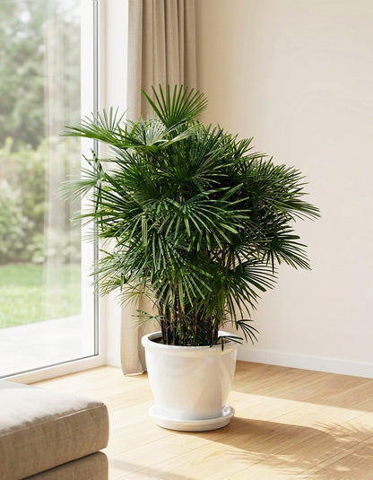 Rhapis excelsa (Lady Palm) - Terracotta Pot