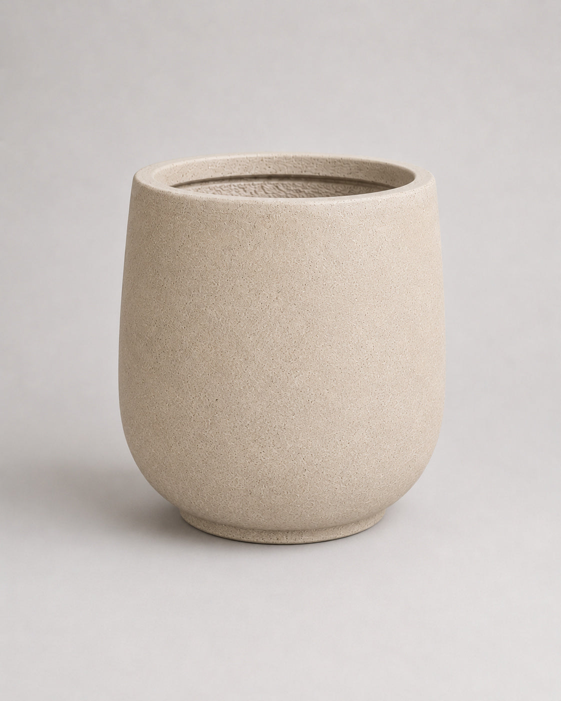 Stone Beige Fiber Clay Pots