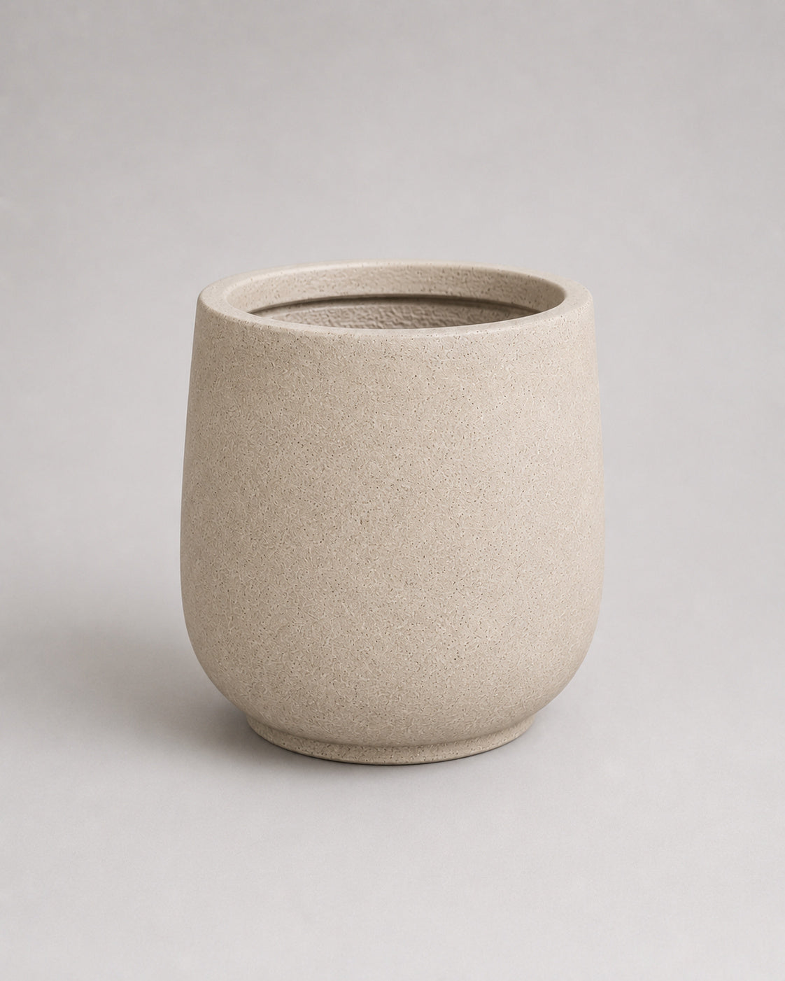 Stone Beige Fiber Clay Pots