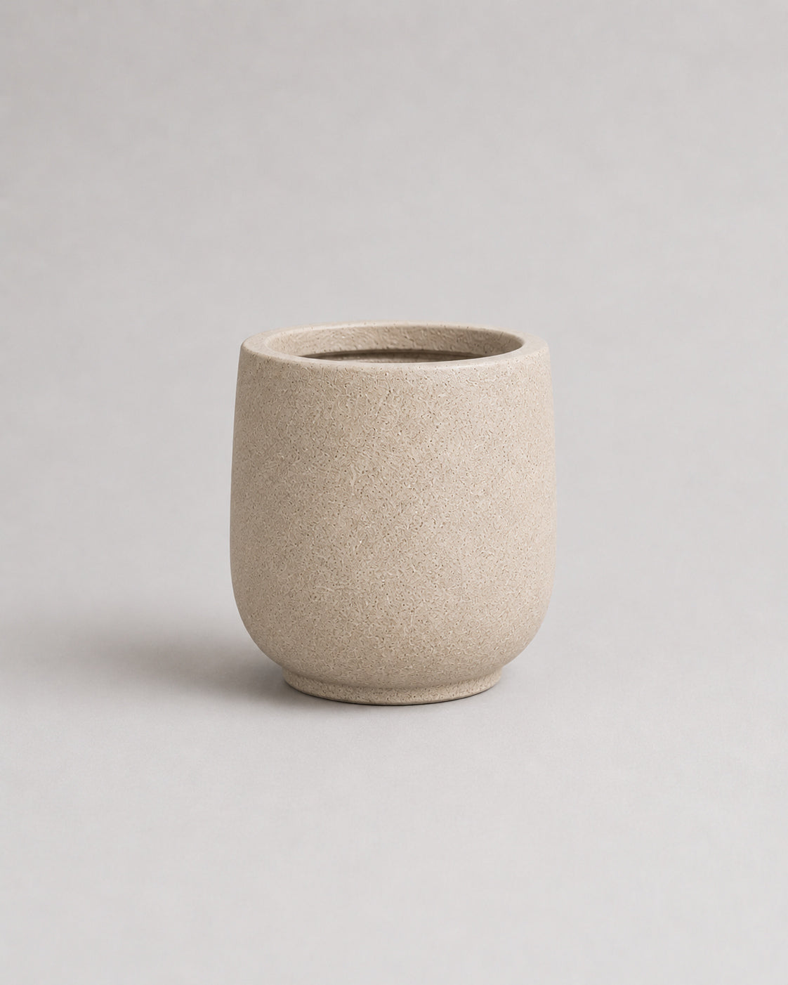 Stone Beige Fiber Clay Pots