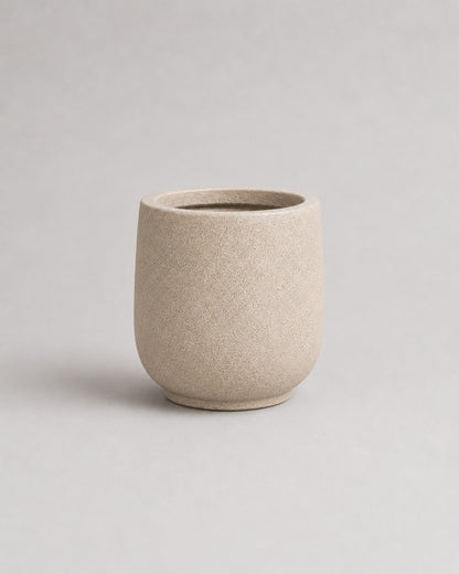 Stone Beige Fiber Clay Pots