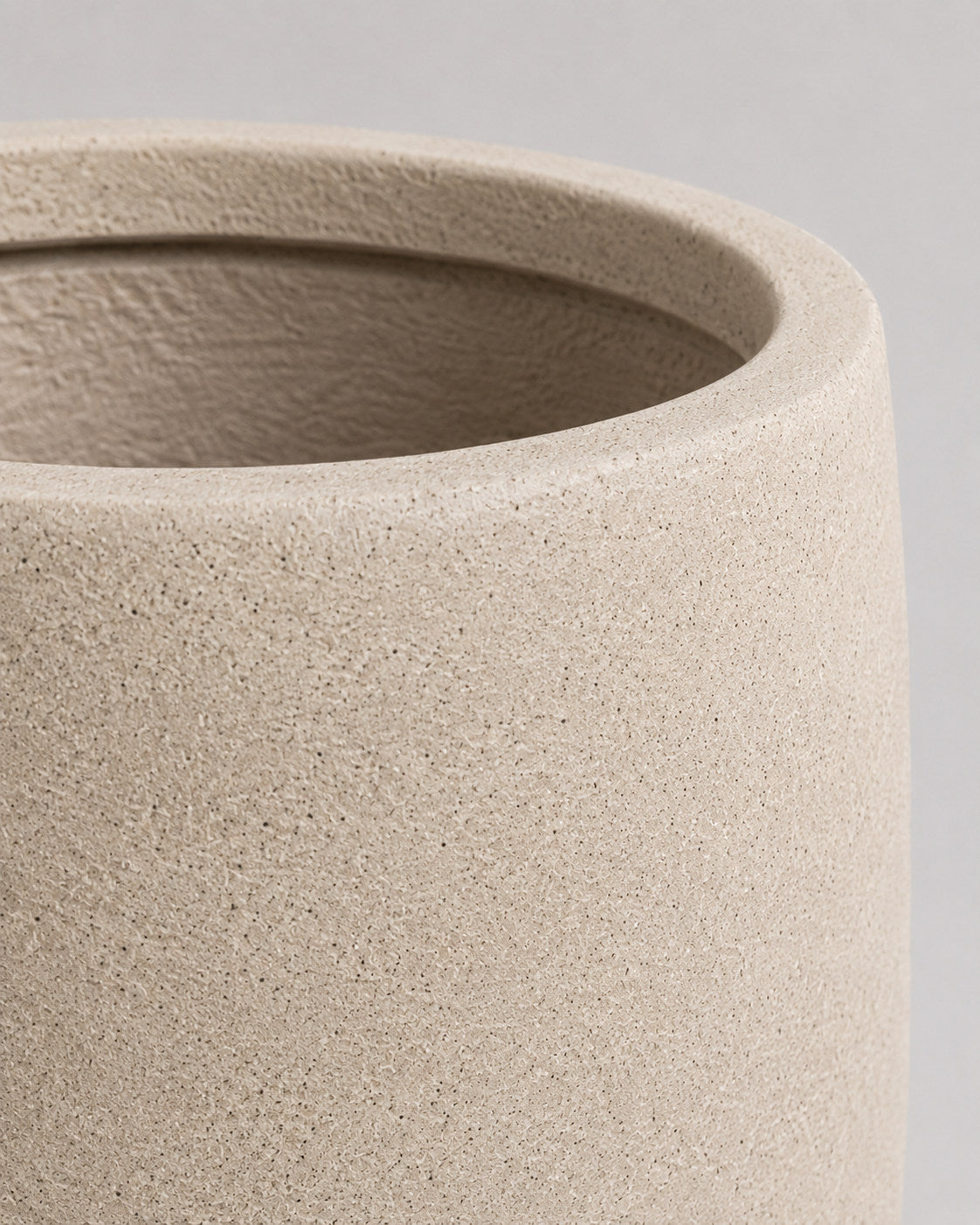 Stone Beige Fiber Clay Pots