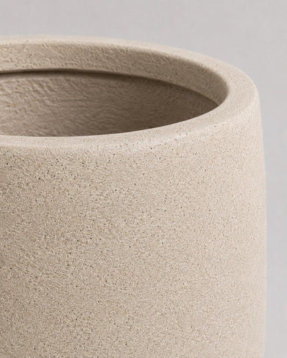Stone Beige Fiber Clay Pots