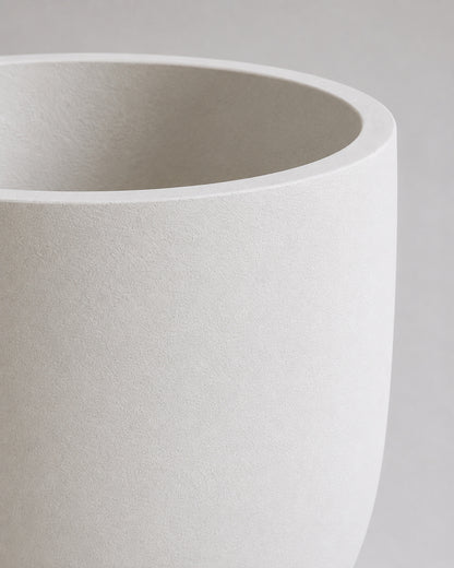 Sculpted White Fiber Clay Pots