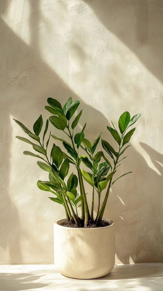 ZZ Plant - Fiber Pot Beige