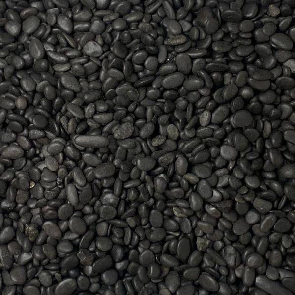Polished Black Pebbles - 20KG Bag - 1-2CM