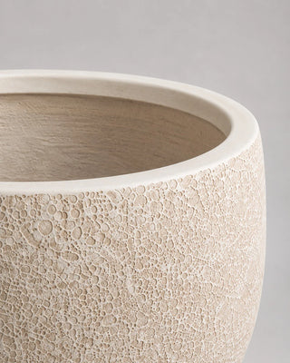 Pebble Beige Fiber Clay Pots, product photo 2