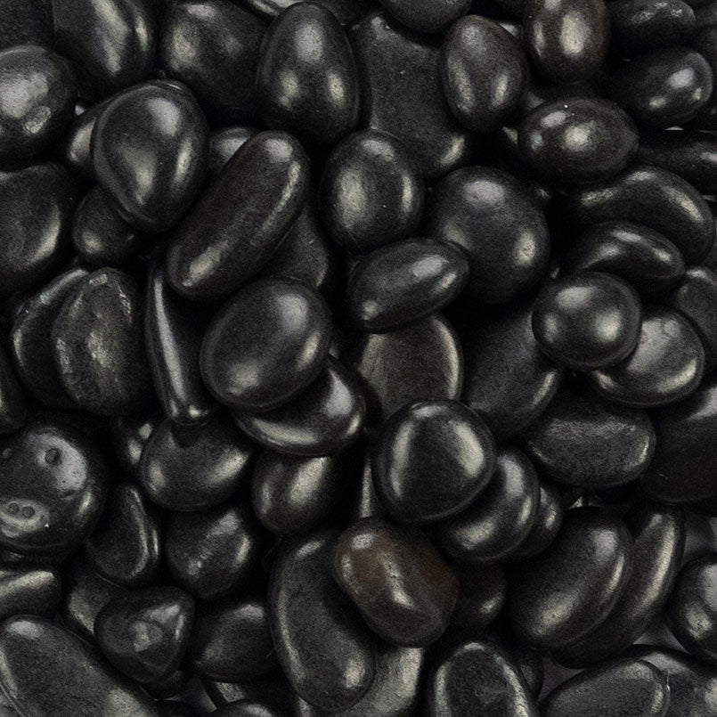 Polished Black Pebbles - 20 KG Bag - 2-4 CM