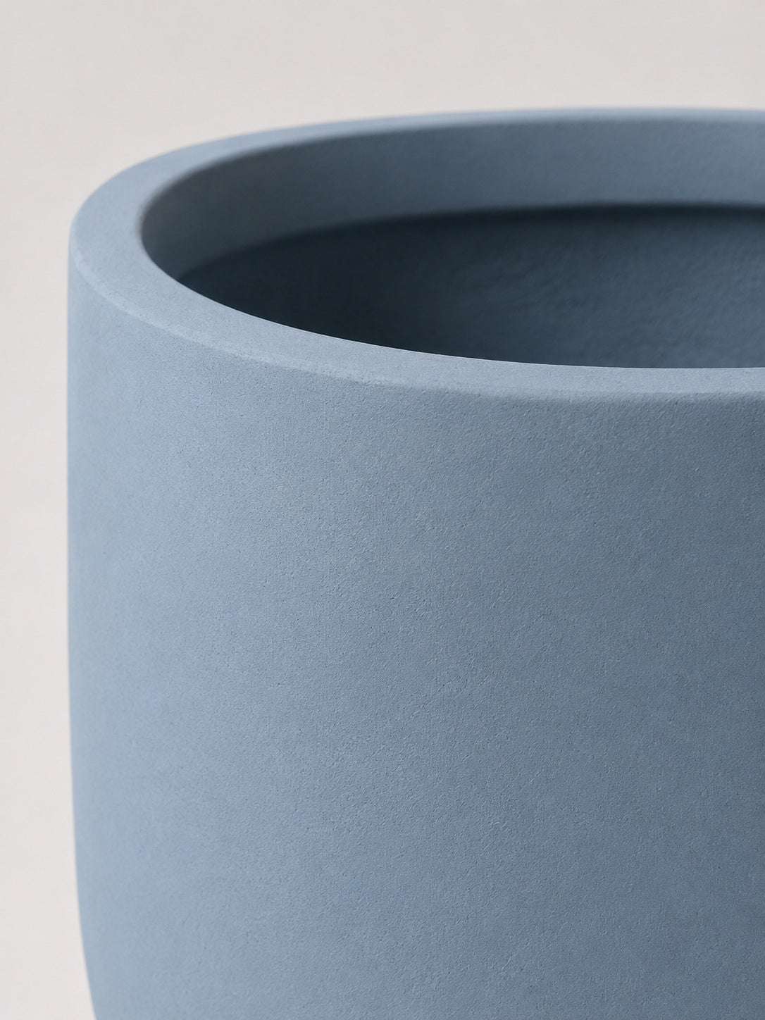 Square Blue Fiber Clay Pot