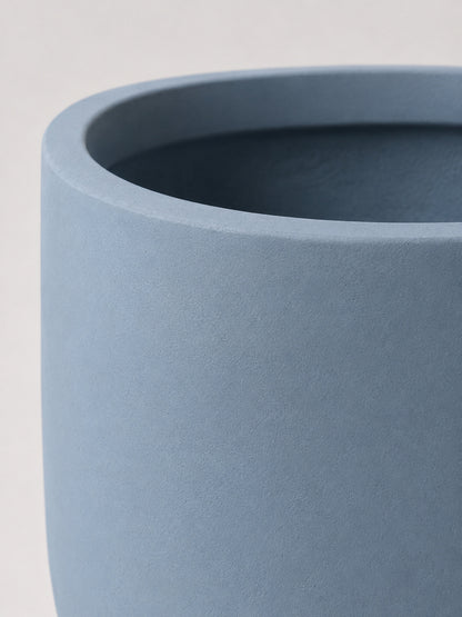 Square Blue Fiber Clay Pot