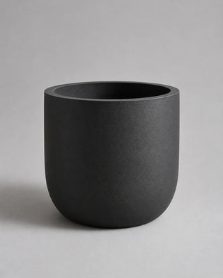 Sidr black U-shape pot Large 42cm width by 41.5cm height