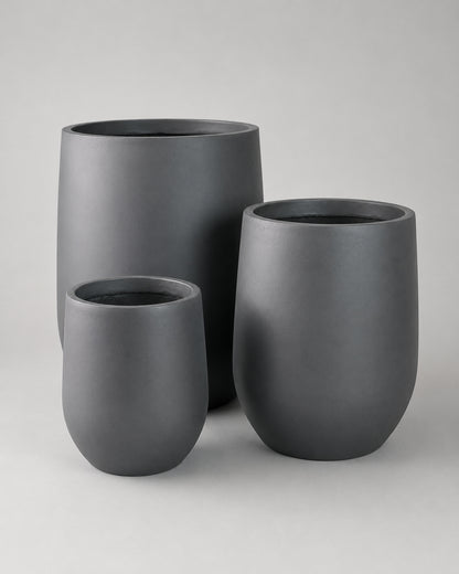 Urban Slate Fiber Clay Pots